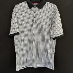 American Breed Men's Smart Shirt XL Polo Shirt Retro Print Short Sleeve